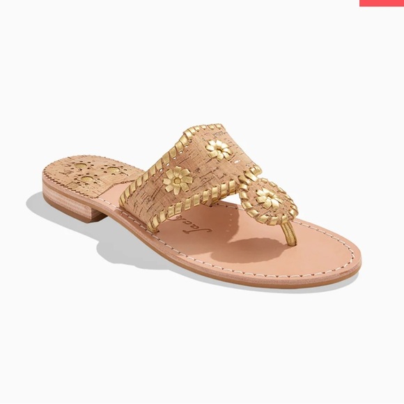 Jack Rogers Tan / gold Sandals size 8 - Picture 2 of 2